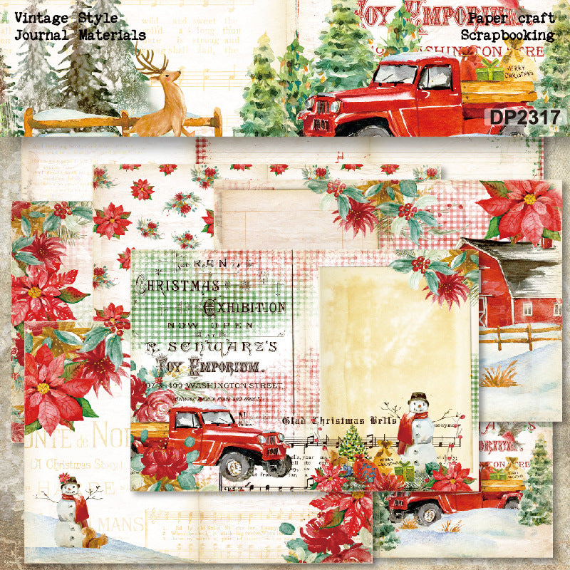 A5 Christmas Story Journal Scrapbook Paper