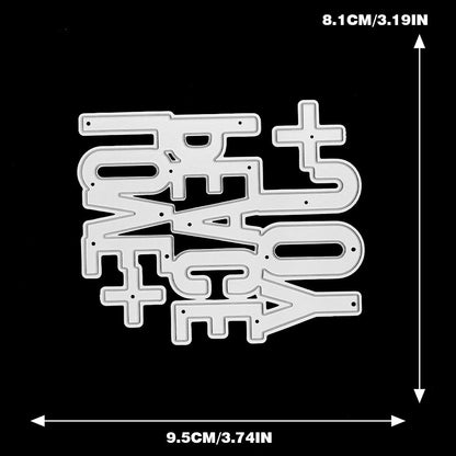 "LOVE+PEACE+JOY" Words Metal Cutting Dies