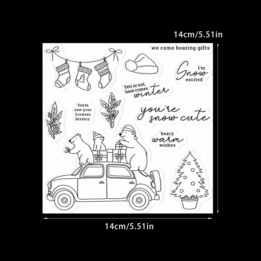 Christmas Polar Bear Dies & Stamps Set