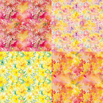 24PCS 6" Meeting Flowers Scrapbook Paper & Cardstock