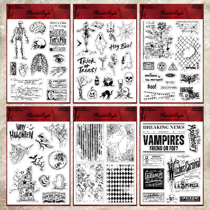 Halloween Theme DIY Decorative Journal Clear Stamps