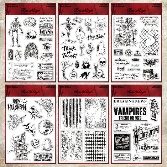 Halloween Theme DIY Decorative Journal Clear Stamps