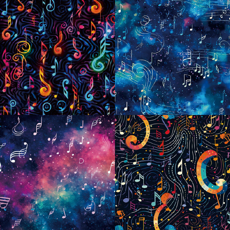 24PCS 6" Starry Night Melody Scrapbook Paper & Cardstock