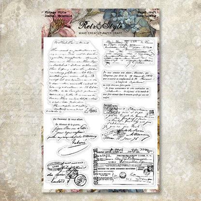 Vintage Background DIY Scrapbook Clear Stamps