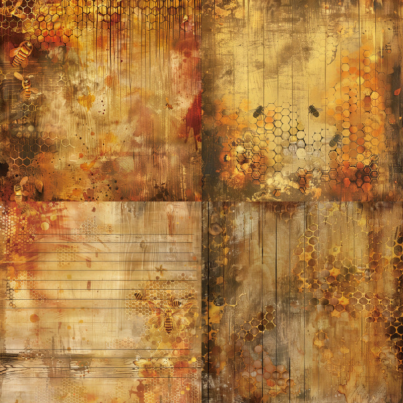 24PCS 6" Honeyed Scrapbook Paper & Cardstock