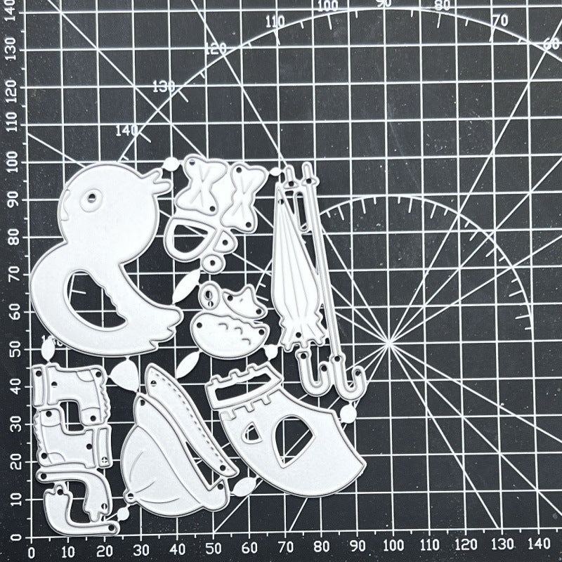 Ducklings and Umbrellas Metal Cutting Dies