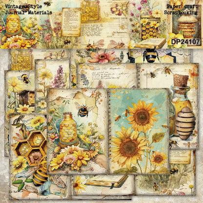 A5 Vintage Honey Bees Journal Scrapbook Paper