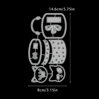 Christmas Kitten Gift Box Metal Cutting Dies