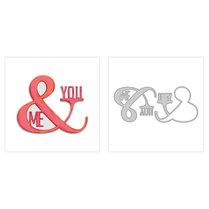 "YOU&ME" Words Metal Cutting Dies
