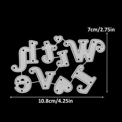 "With Love" Words Metal Cutting Dies