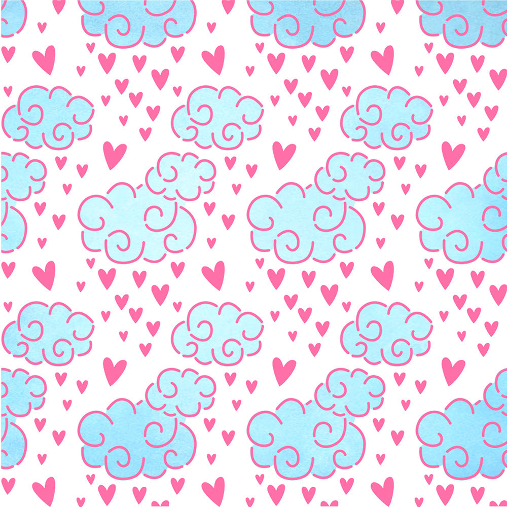 2 PCS Cloud Heart Pattern DIY Painting Hollow Stencil