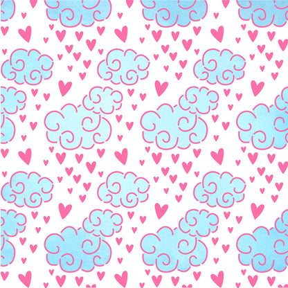 2 PCS Cloud Heart Pattern DIY Painting Hollow Stencil