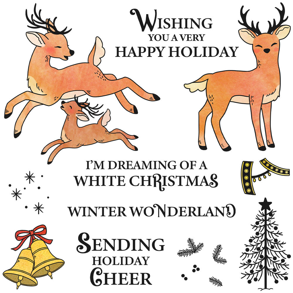 Christmas Deer Dies & Stamps Set