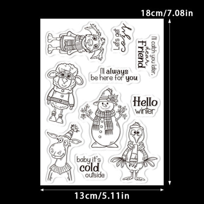 Winter Animals Dies & Stamps Set