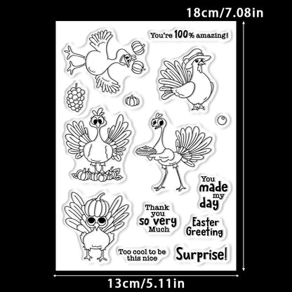 Turkey Pumpkin Dies & Stamps Set