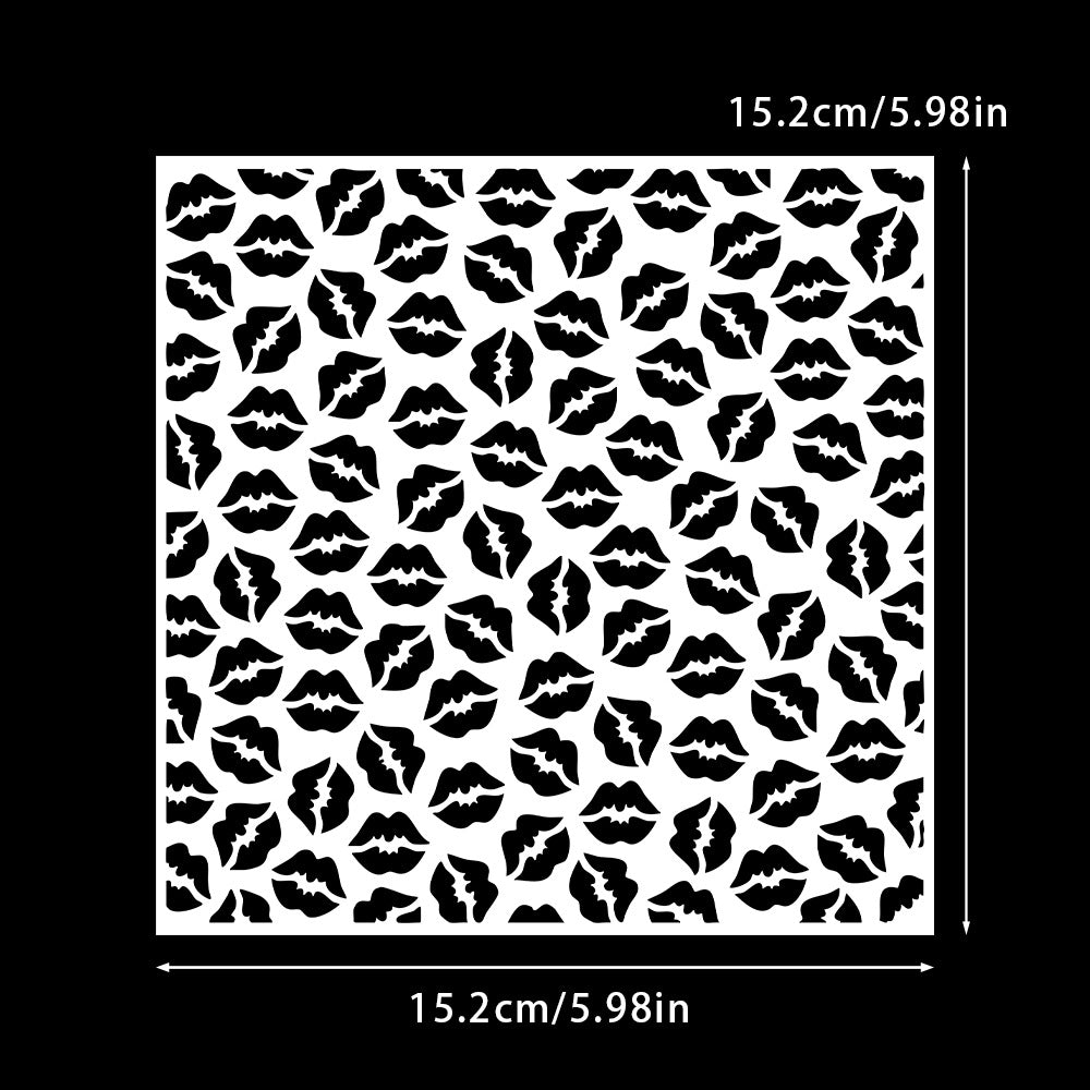 Lip Pattern DIY Painting Hollow Stencil