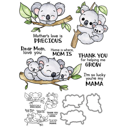 Cute Koala Dies & Stamps Set