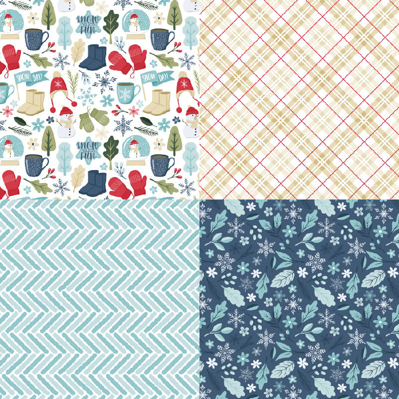 24PCS 6" Frosty Scrapbook Paper & Cardstock
