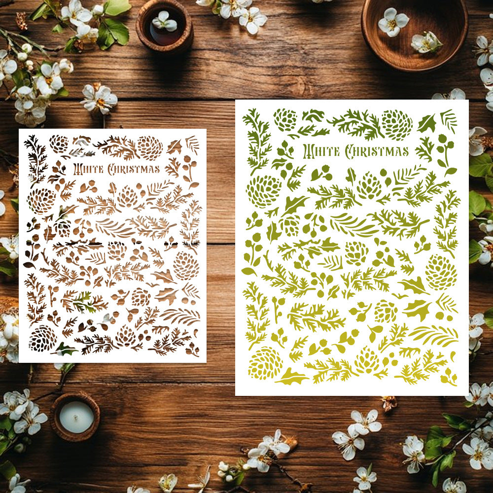 Pine Cone Pattern DIY Painting Hollow Stencil