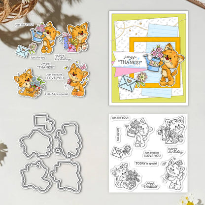 Happy Kitten Dies & Stamps Set