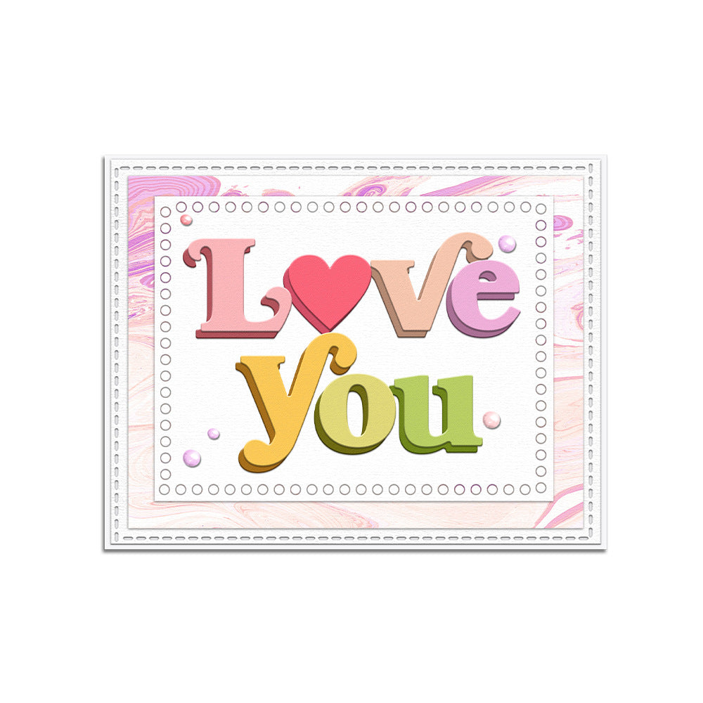 "Love You" Words Metal Cutting Dies