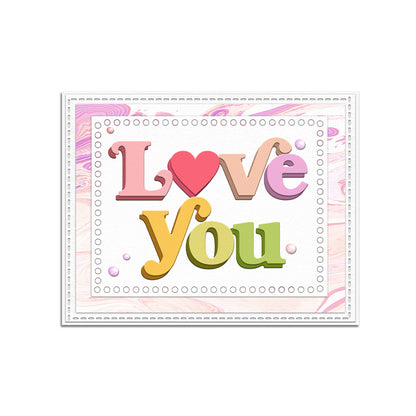 "Love You" Words Metal Cutting Dies
