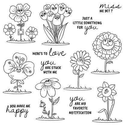 Quirky Flowers Dies & Stamps Set