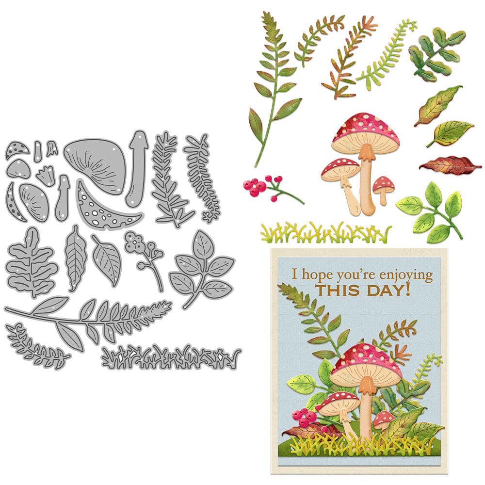 Mushrooms and Leaves Metal Cutting Dies