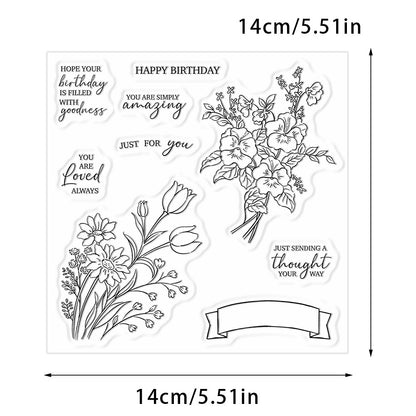 Spring Flowers Clear Stamps
