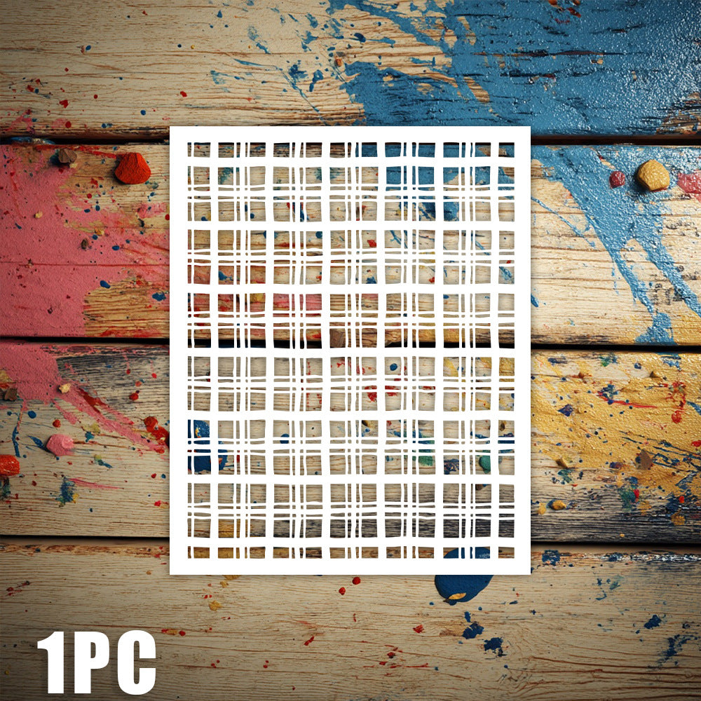 Plaid Pattern DIY Painting Hollow Stencil