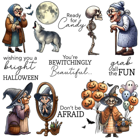 Halloween Granny Dies & Stamps Set