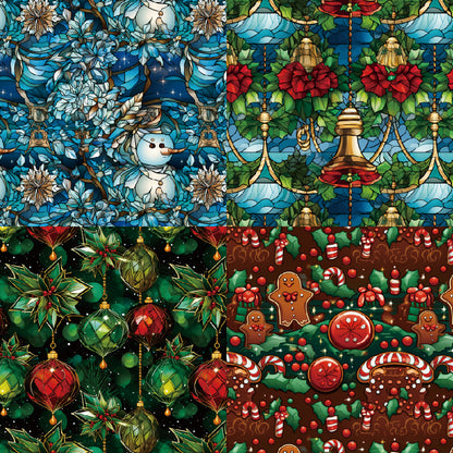 24PCS 6" Gothic Christmas Scrapbook Paper & Cardstock