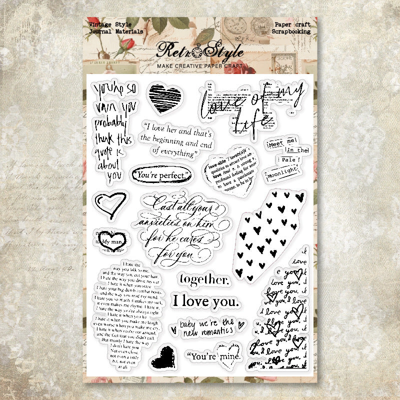 Decorative Background DIY Scrapbook Clear Stamps