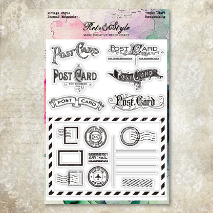 Retro Background DIY Scrapbook Clear Stamps