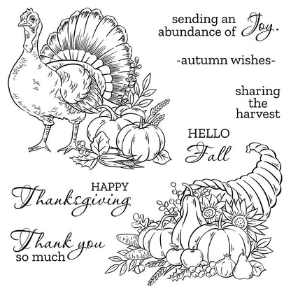 Pumpkin Turkey Clear Stamps