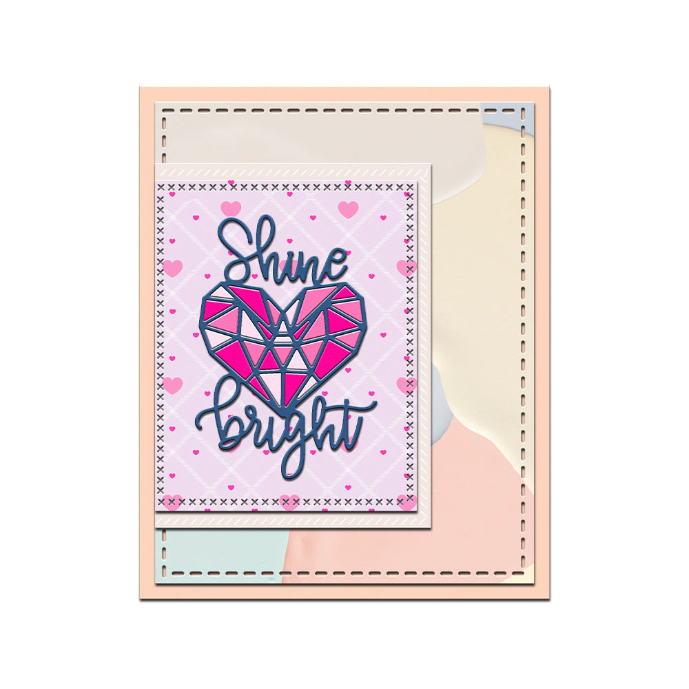 Shine Bright Geometric Heart Metal Cutting Dies