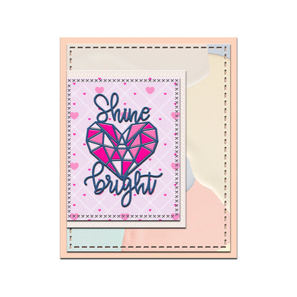 Shine Bright Geometric Heart Metal Cutting Dies