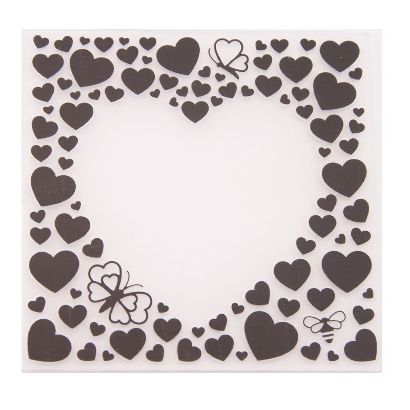 Heart background Plastic Embossing Folder