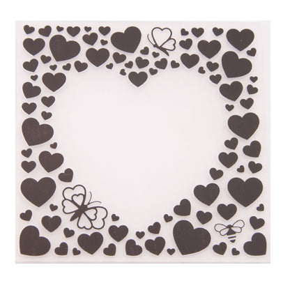 Heart background Plastic Embossing Folder