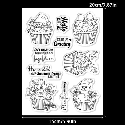 Christmas Cupcakes Dies & Stamps Set