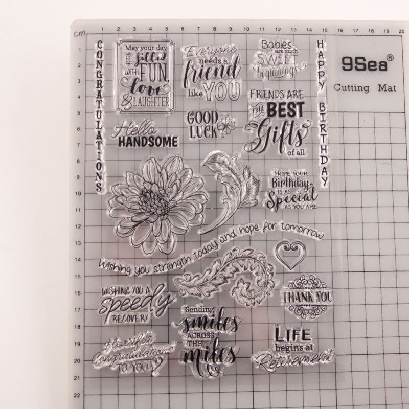 Greeting Words Clear Stamps