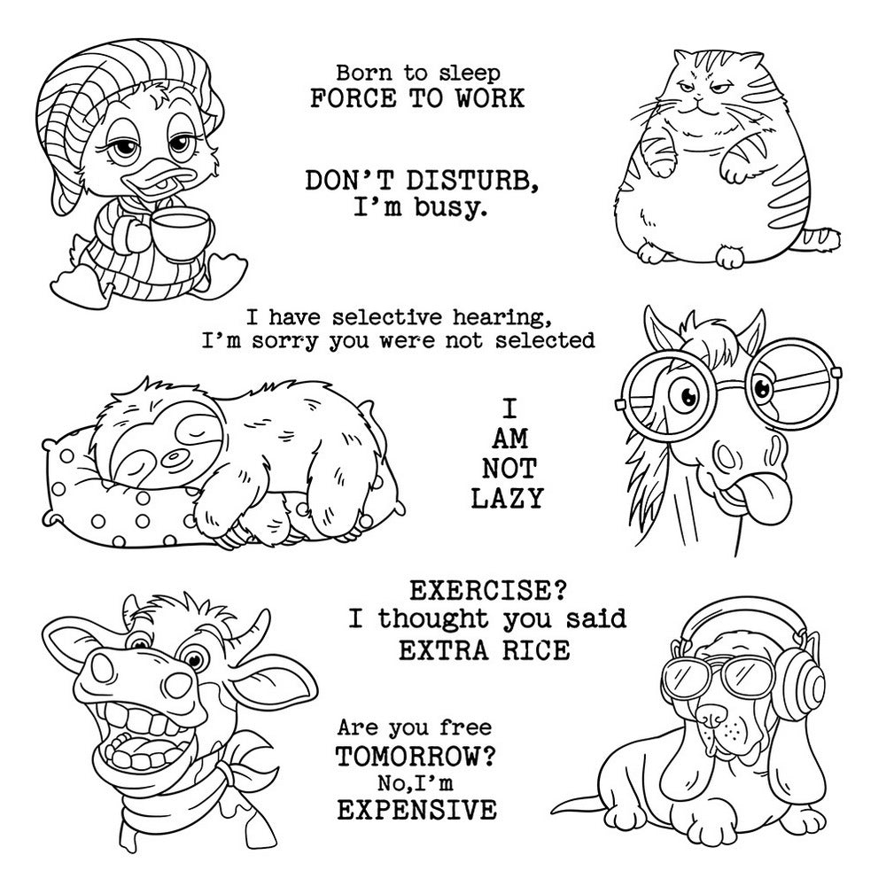 Funny Animals Dies & Stamps Set