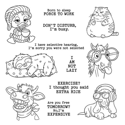 Funny Animals Dies & Stamps Set