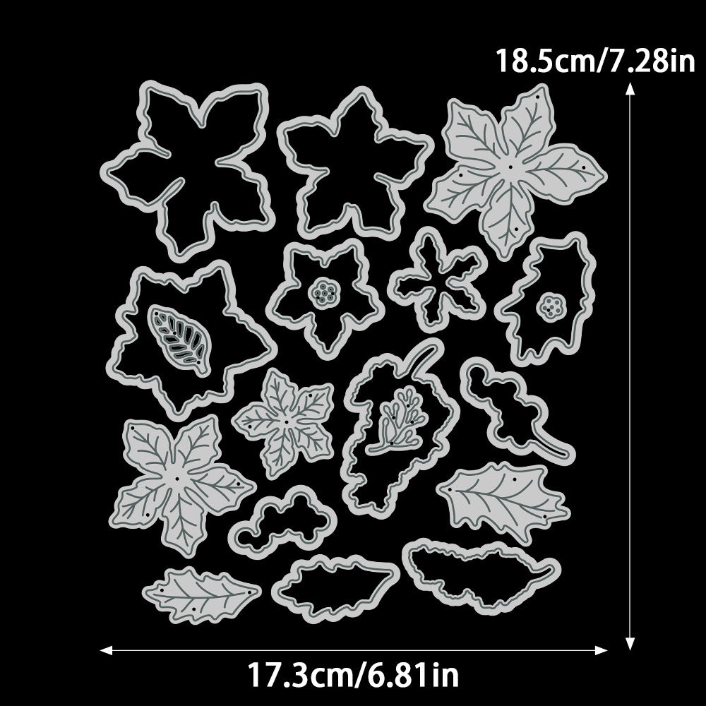 Christmas Poinsettia Dies & Stamps Set