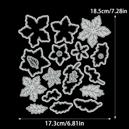 Christmas Poinsettia Dies & Stamps Set