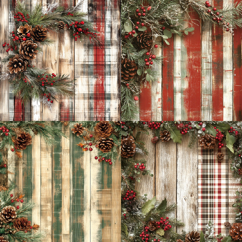 24PCS 6" Timber Scrapbook Paper & Cardstock