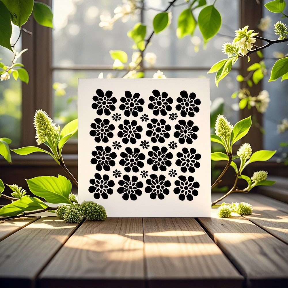 Flower Pattern DIY Painting Hollow Stencil