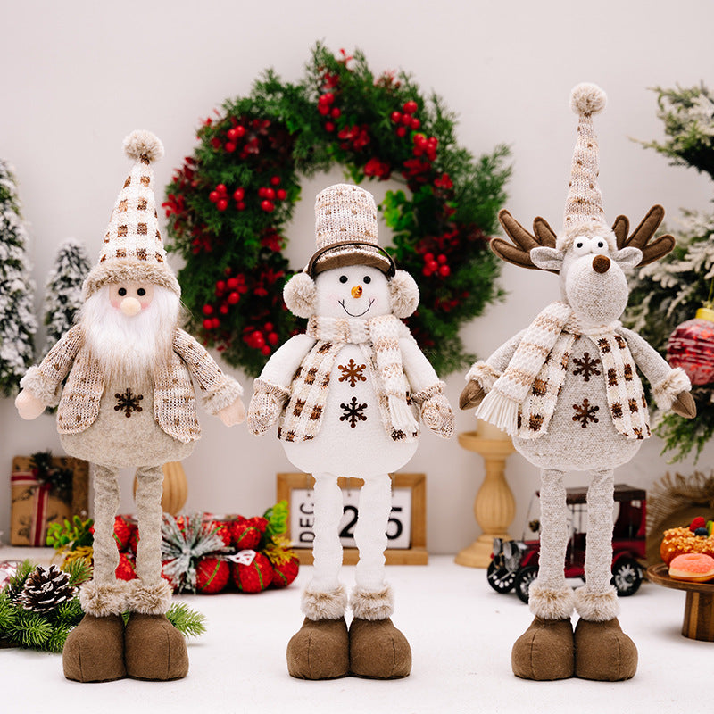 Christmas Retractable Long Legs Doll Ornaments