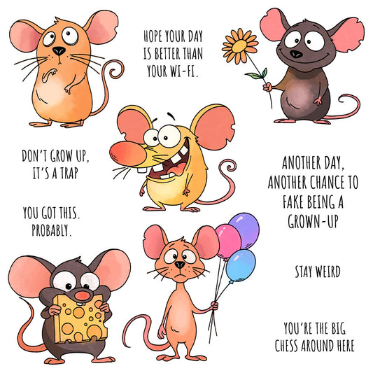Funny Mouse Dies & Stamps Set