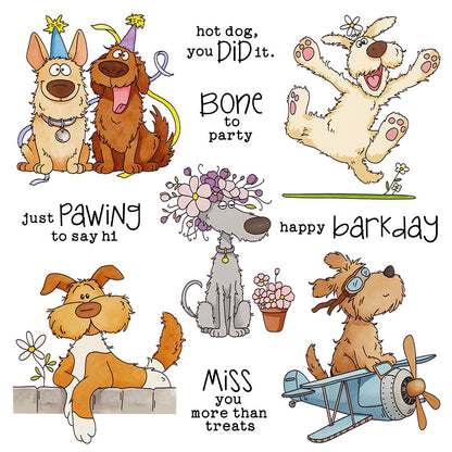 Carefree Puppies Dies & Stamps Set